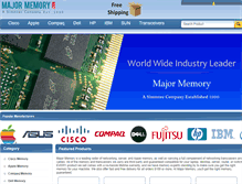 Tablet Screenshot of majormemory.com